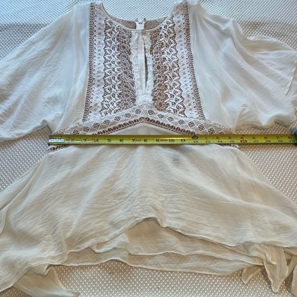 BCBGMaxizaria XS Elegant Cream Lace Women's Top cottagecore fairycore whimsy - Picture 5 of 8